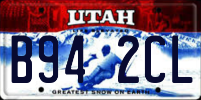 UT license plate B942CL