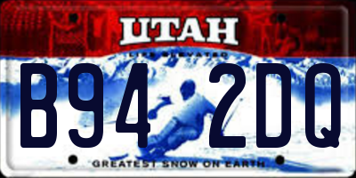 UT license plate B942DQ