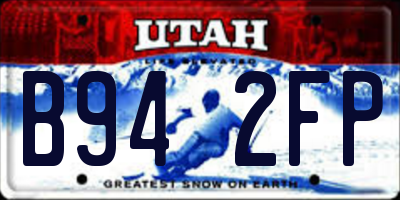 UT license plate B942FP