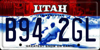 UT license plate B942GL