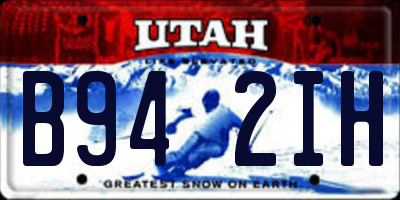 UT license plate B942IH