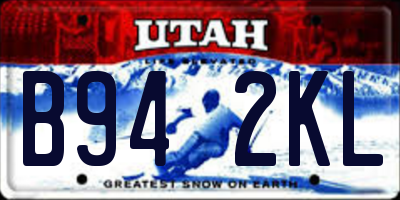 UT license plate B942KL