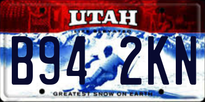 UT license plate B942KN