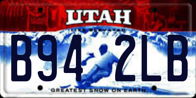 UT license plate B942LB