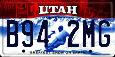 UT license plate B942MG