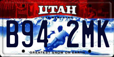 UT license plate B942MK