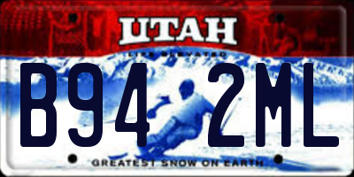 UT license plate B942ML