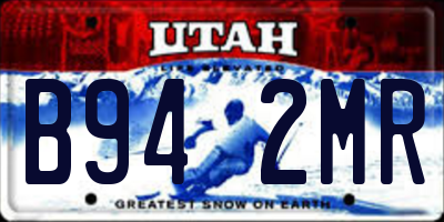 UT license plate B942MR