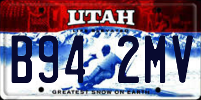 UT license plate B942MV