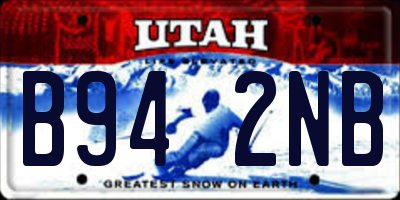 UT license plate B942NB