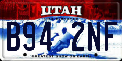 UT license plate B942NF