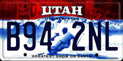 UT license plate B942NL