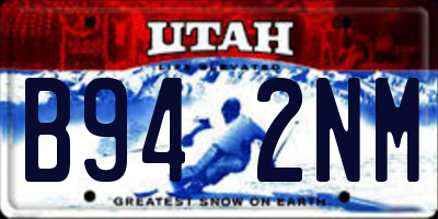 UT license plate B942NM