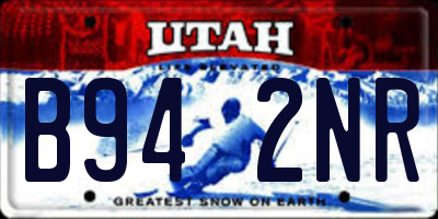 UT license plate B942NR