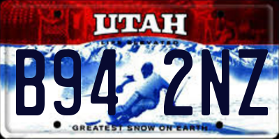 UT license plate B942NZ