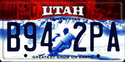 UT license plate B942PA