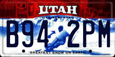 UT license plate B942PM