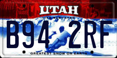 UT license plate B942RF