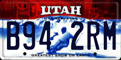 UT license plate B942RM