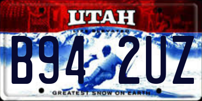 UT license plate B942UZ