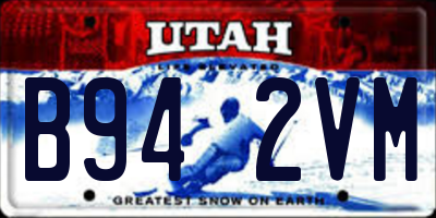 UT license plate B942VM