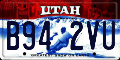 UT license plate B942VU
