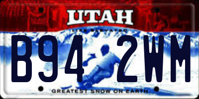 UT license plate B942WM