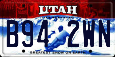 UT license plate B942WN
