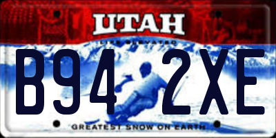 UT license plate B942XE