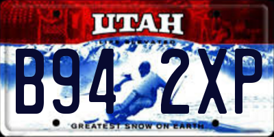 UT license plate B942XP