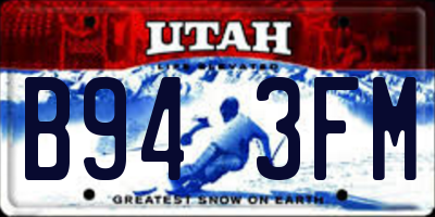 UT license plate B943FM
