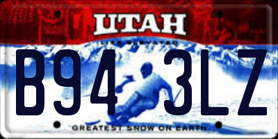 UT license plate B943LZ