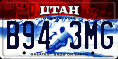 UT license plate B943MG