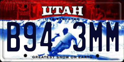 UT license plate B943MM