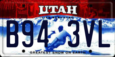 UT license plate B943VL