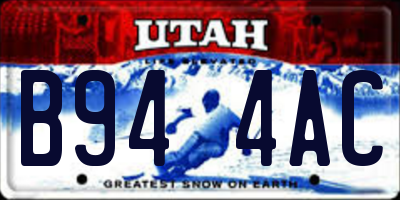 UT license plate B944AC