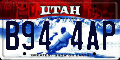 UT license plate B944AP