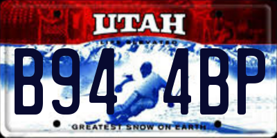 UT license plate B944BP