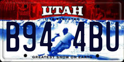 UT license plate B944BU