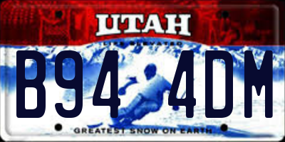 UT license plate B944DM