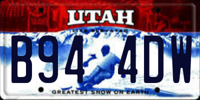 UT license plate B944DW