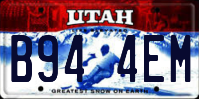 UT license plate B944EM