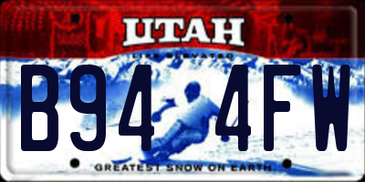 UT license plate B944FW