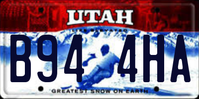 UT license plate B944HA