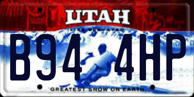 UT license plate B944HP