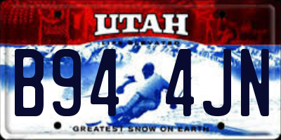 UT license plate B944JN
