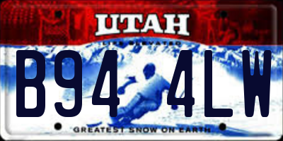 UT license plate B944LW