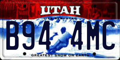 UT license plate B944MC