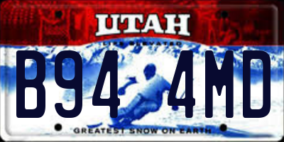 UT license plate B944MD