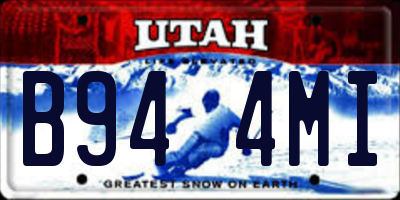 UT license plate B944MI